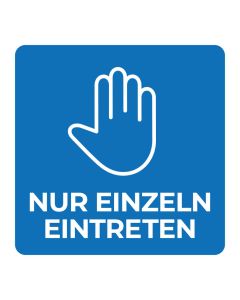 Fertigschild - Einzeln eintreten