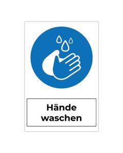 Fertigschild - Hände waschen