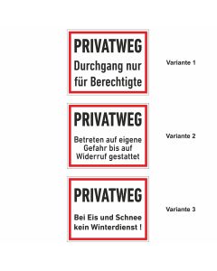 Schild - Privatweg